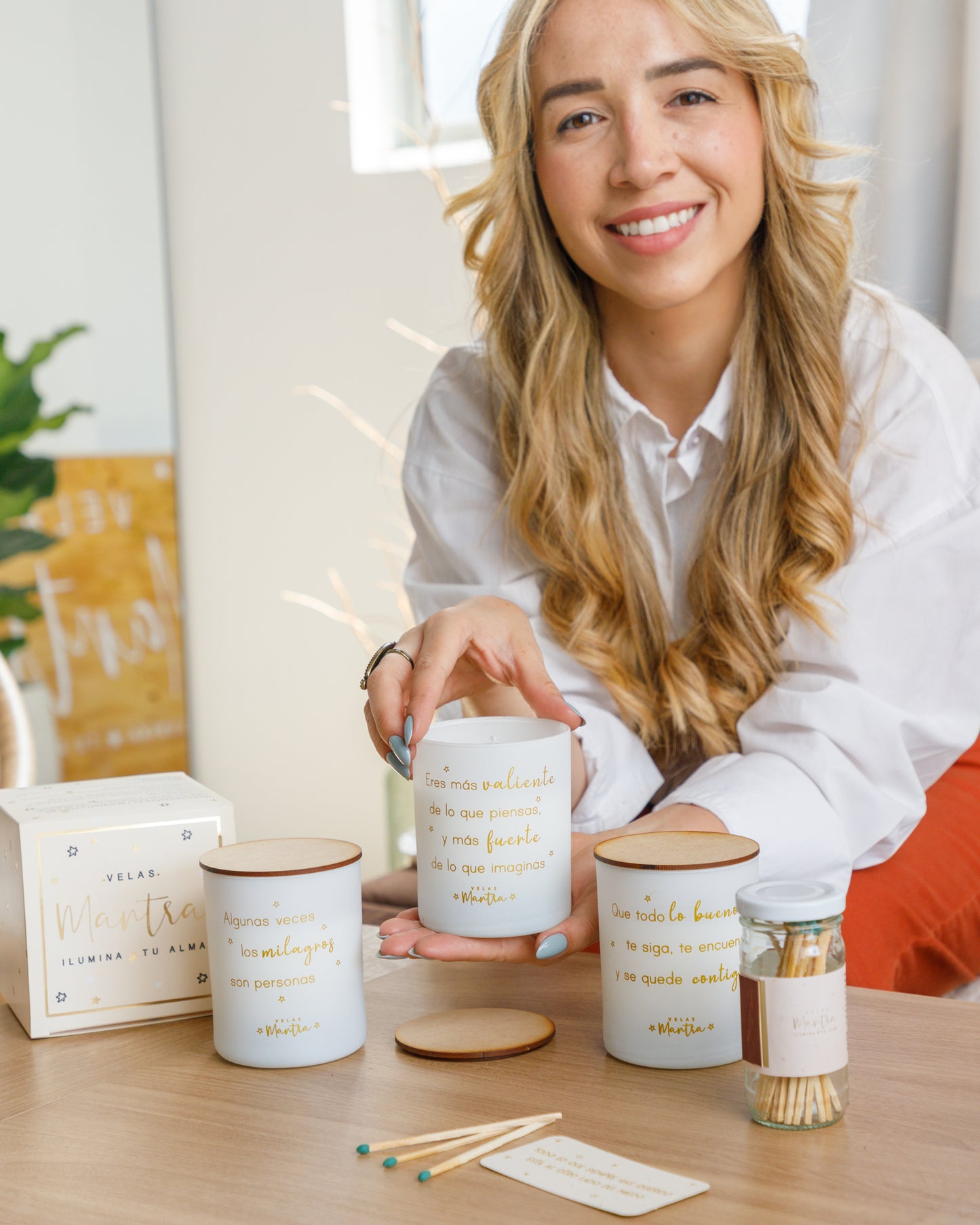 Velas Aromáticas con Mensaje: Que todo lo bueno te siga, te encuentre y se quede contigo