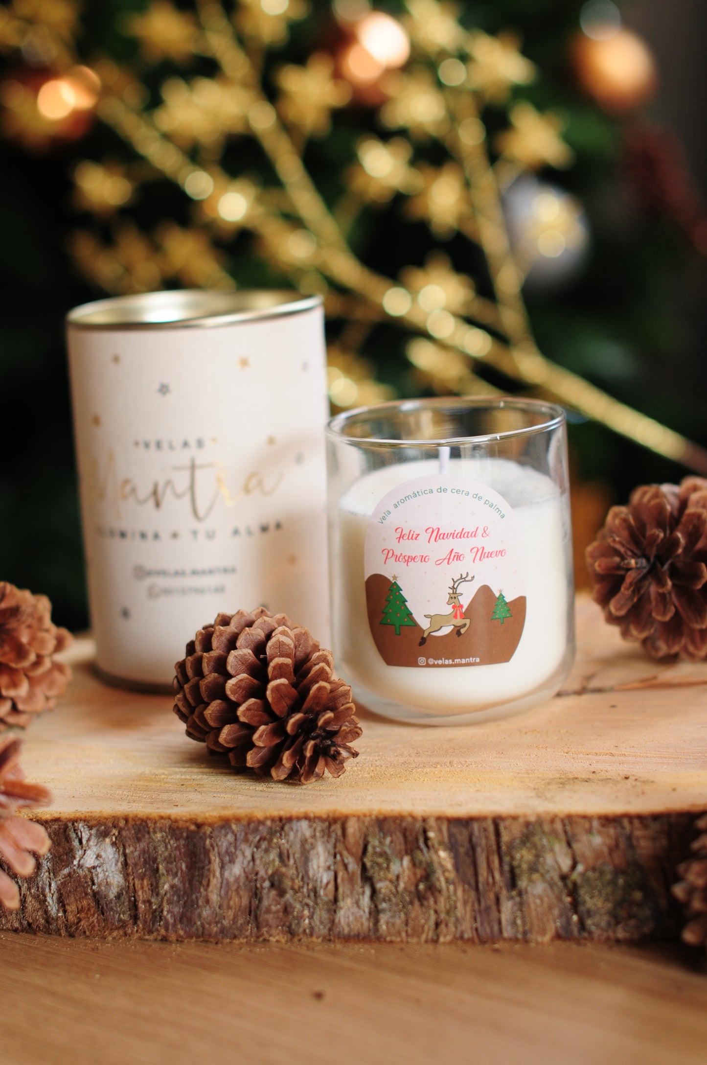 Velas Navideñas de Cera de Color
