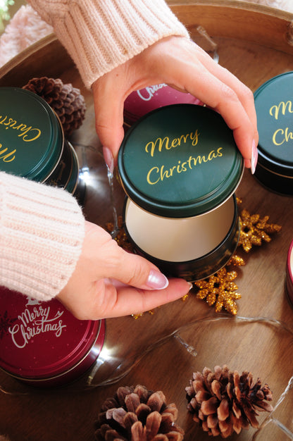 Velas Navideñas en Lata