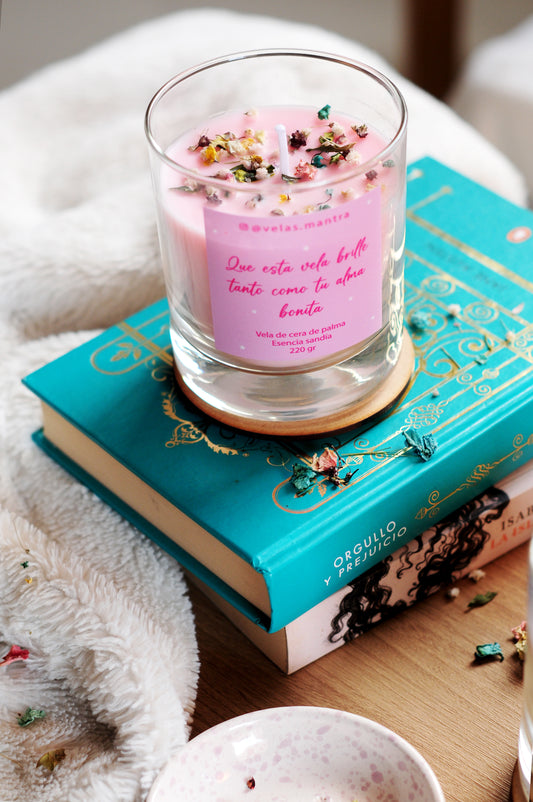 Velas Aromáticas Florales Esencia Sandía - Color Rosado