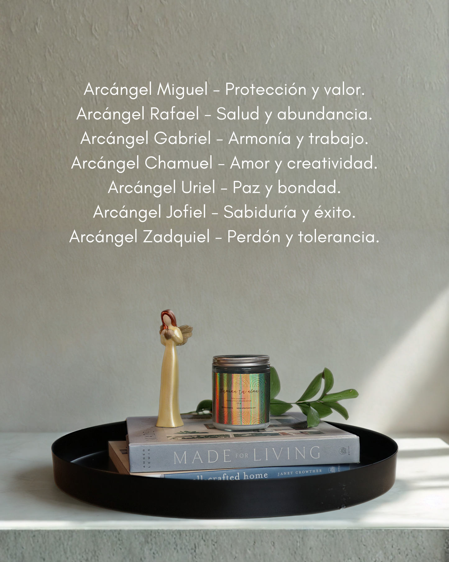 Set Vela + Arcángel en Cerámica