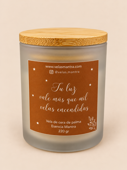 Velas Aromáticas Florales Esencia Mantra - Color Beige