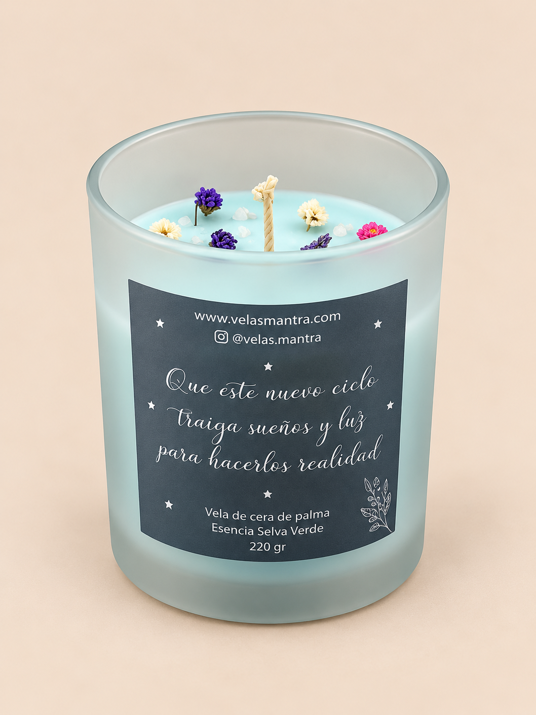 Velas Aromáticas Florales Esencia Selva Verde - Color verde