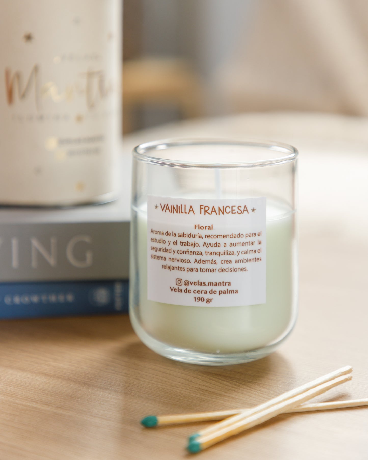 Velas Aromáticas de cera de colores, colores, esencias y mensajes variados